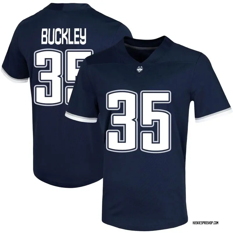 Game Men's Drew Buckley UConn Huskies Navy Untouchable Football Jersey